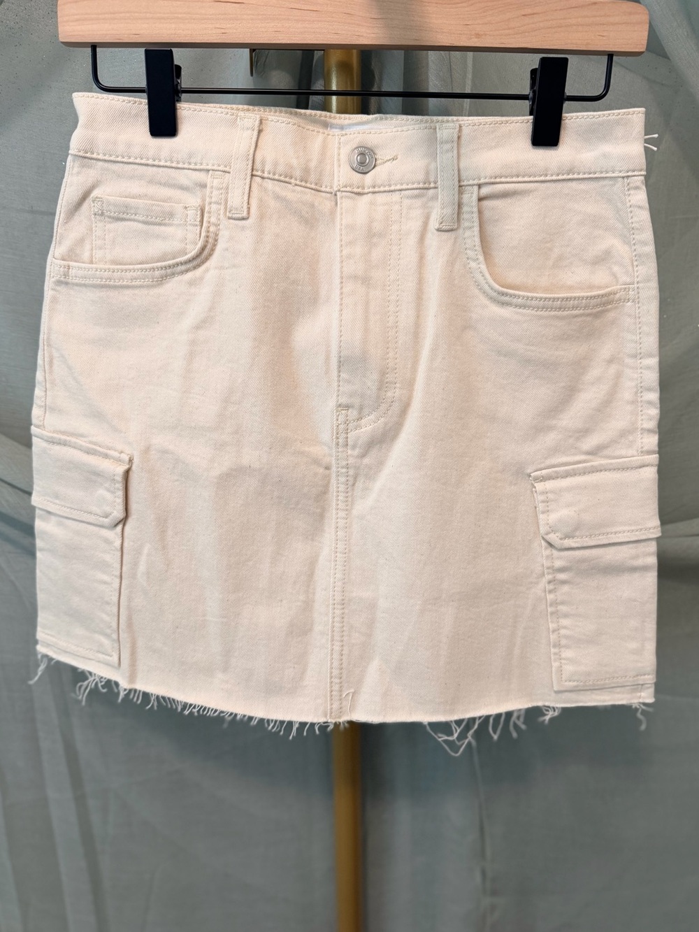 Hudson Jeans Ecru Cargo Skirt